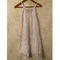 Justice Dresses | Justice White Maxi Beaded Dress Girls Size 8 | Color: White | Size: 10G