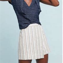 Anthropologie Skirts | Anthropologie Akemi + Kin Striped Skort Size 0 | Color: Cream/Tan | Size: 0