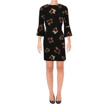 Tommy Hilfiger Womens Floral Bell Sleeve Cocktail And Party Dress