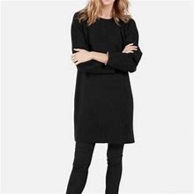 Everlane The Scuba Knit Dress 3/4 Sleeve Black Size M - Women | Color: Black | Size: M