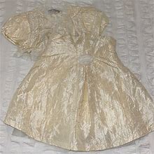 Pierre Cardin Dresses | Pierre Cardin Embroidered Cream Dress | Color: Cream | Size: 18Mb
