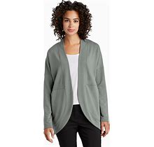Mercer+Mettle MM3015 Women's Stretch Open-Front Cardigan Jacket In Gusty Grey Size XS | Polyester/Rayon/Spandex