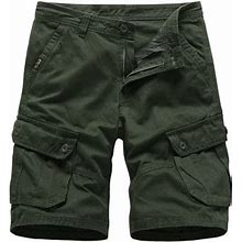 Taiaojing Men's Casual Pants Solid Shorts Pocket Outdoor Shorts Buckle Multi Zipper Male Cargo Pants Clothing