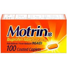 Motrin IB Pain Reliever & Fever Reducer Tablets - Ibuprofen (NSAID) - 100Ct