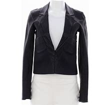 Chanel Jackets & Coats | Chanel Women's Matelasse Quilt Jacket Leather And Cotton Blend Black | Color: Black | Size: S