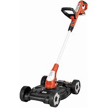 BLACK+DECKER 20V MAX Cordless Battery Powered 3-In-1 String Trimmer Lawn Edger Lawn Mower Kit With (2) 2Ah Batteries Charger MTC220 ,