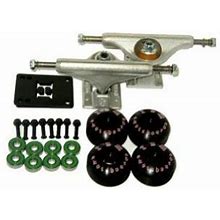 Independent Skateboard Trucks And Wheels Package - Includes 139 Standard Stage 11 Trucks, 52mm TGM Logo White Wheels, Abec 7 Beraings, Risers, And