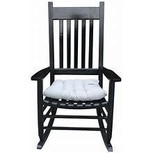 Clihome Wooden Porch Rocker Chair Black