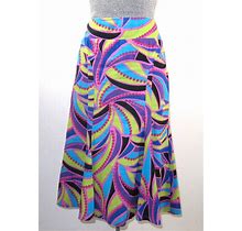 Metrostyle Bright Colored Linen Cotton Blend Trumpet Skirt Size 8