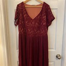 American Rag Dresses | American Rag Burgundy Lace Dress 1X | Color: Red | Size: 1X