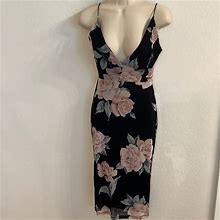 Windsor Dresses | Floral Backless Dress | Color: Black | Size: S