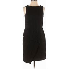 The Limited Cocktail Dress - Sheath High Neck Sleeveless: Black Print Dresses - Women's Size 4
