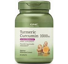 Gnc Herbal Plus Turmeric Curcumin 1000Mg 60 Caplets Extra Strength