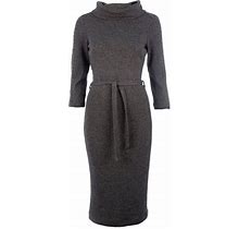 Conquista Knit Fitted Dress - Black - Casual Dresses Size M