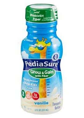 Pediasure Grow & Gain With Fiber, Vanilla, 8 Ounce Bottle, Ready To Use, Case Of 24, 67531, 67531 CS