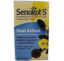 Senokot-S Dual Action Natural Vegetable Laxative 60 Tablets