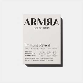 ARMRA Colostrum Immune Revival Unflavored | Smart Superfood Cold-Chain Biopotent Nutrient | Fortify Gut Health | Enhance Skin Radiance | 30 Servings