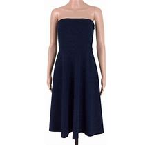 The Limited Women's Dark Blue Strapless Fit And Flare Dress Size S