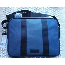 Ted Baker London Nylon Blue Document Laptop Bag Satchel Briefcase $159