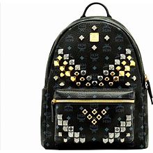 Mcm Bags | Mcm Studded Backpack | Color: Black/Gold | Size: Os