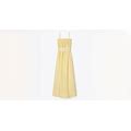 Tory Burch Women's Ruffle Top Dress In Custard Swirl, Size 8