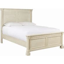 Ashley Bolanburg Antique White Queen Louvered Panel Bed, White Traditional Beds From Coleman Furniture