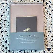 Gartner Studios Office | Brown Tan Vegan Leather Journal Set New In The Box Gift Set | Color: Brown/Tan | Size: Os