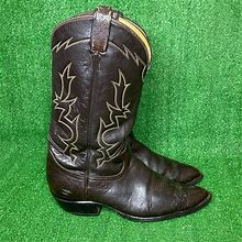 Tony Lama Shoes | Tony Lama Vintage Western Cowboy Boots Mens Size 10.5 B Caribou Leather Brown | Color: Brown | Size: 10.5