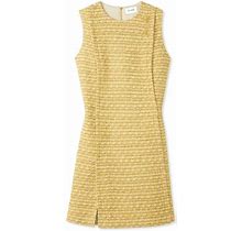 St. John Iconic Textured Tweed Dress - Yellow - Mini Dresses Size 2