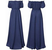 Womens Clothing Solid Vintage Prom Dress Stage Performance