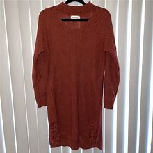 Say What Dresses | Knit Long Sleeve Dress | Color: Brown | Size: L