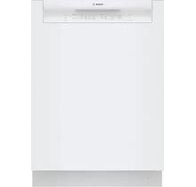 SHE3AEM2N Bosch 24" 100 Series Front Control Dishwasher With Recessed Handle - 50 Dba - White