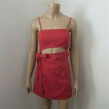 Forever 21 Dresses | Nwt Forever 21 Wrap Front Linen Dress Size Small | Color: Red | Size: S