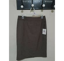 Nwt, Calvin Klein Suit Dress Pencil Straight Skirt, Color Brown, Size