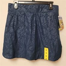 Orvis Womens Travel Skort Dark Blue Size Small Zip Pockets. Skirt