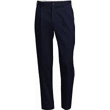 Men's Tall Pleat Front Comfort Waist No Iron Chino Pants - Lands' End - Blue - 36