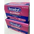 2X New Benadryl Allergy Relief Ultratabs Tablet 25 Mg 100 Count Total 200