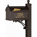 Whitehall Products French Bronze Deluxe Mailbox Package