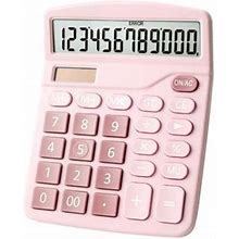 Desktop Calculator Standard Function Calculator With 12-Digit Large LCD Display Solar & Battery Dual Power For Home Basic Office Business