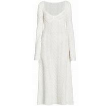 Chloé Women's Fisherman-Knit Bustier Maxi Dress - Iconic Milk - Size Large