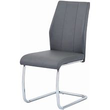 Best Master Furniture Gudmund 2 Piece Modern Dining Chairs In Gray Faux Leather