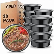 Gped 30 Pack Meal Prep Containers, 33.8Oz Plastic Food Storage Containers With Lids To Go Containers, Bento Box Reusable BPA Free Lunch Boxes, Disposa