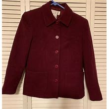 Petite Sophisticate Maroon Blazer Jacket, Size 2, Vintage