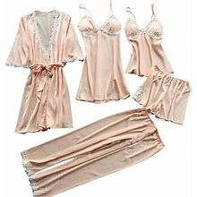 Tbopshirt Pajamas For Women Clearance,Ladies Fashion Comfortable Solid Color Lace Suspenders Pajamas Dress Woman Nightgown Home Clothes Suit,Womens Pa