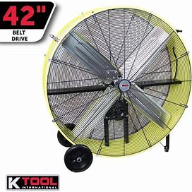 K-Tool International 42" Belt Drive Industrial Drum Fan, Safety Yellow KTI77743