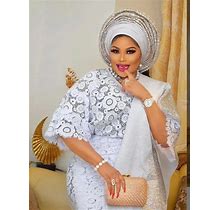 Lace Outfits, African Iro And Buba Outfit For Women, Traditional Wedding Dress, Engagement Dress, Homecoming Dress,