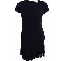 Calvin Klein Dresses | Calvin Klein Women's Petite Pleated-Hem Sheath Dress (0P, Black) | Color: Black | Size: 0P
