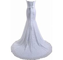 Likedpage Women's Lace Mermaid Bridal Wedding Dresses