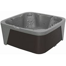 Aquarest Spas Powered By Jacuzzi Daydream 3000 6-Person 30-Jet Plug And Play Hot Tub With LED Waterfall With Cover, Keystone/Espresso