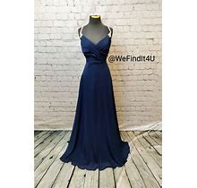 F48 Occasions 5759 Sz 10 Indigo $309 Formal Cocktail Party Dress Gown